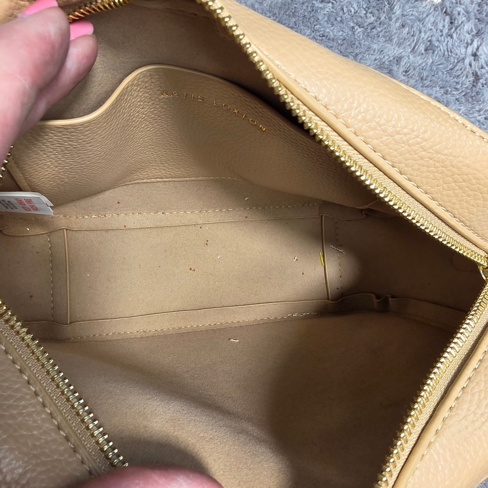 Katie Loxton Crossbody Bag Pebbled Vegan Leather Tribal Geometric Woven Strap - Picture 11 of 14